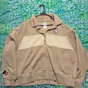Beige Mickey Mouse Sweatshirt